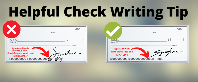 Helpful Check Writing Tip