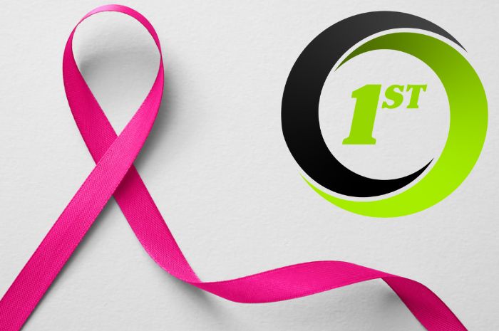 pink Cancer support ribbon next to 1st CCU icon