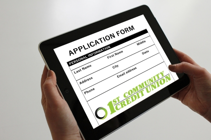 employment application shown on a tablet