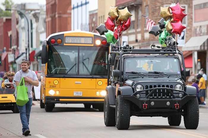 Tyler Duerwachter in the Sparta Homecoming Parade